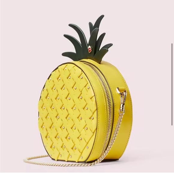 New Tags Kate Spade Picnic Pineapple Fruit Novelty Crossbody Purse - Picture 2 of 5